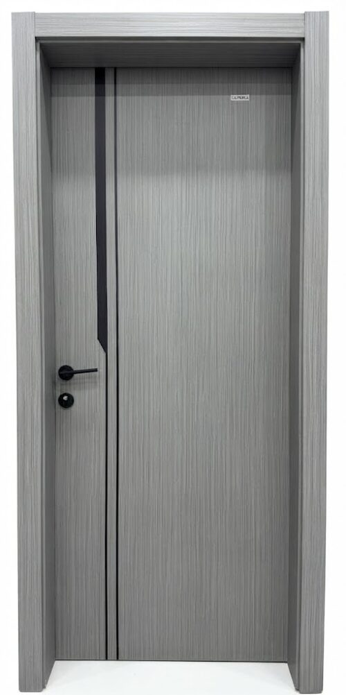 PVC DOOR TN-1028 80*200 W.ARCHITRAVE +HINGE+LOCK ( Fully Waterproof)