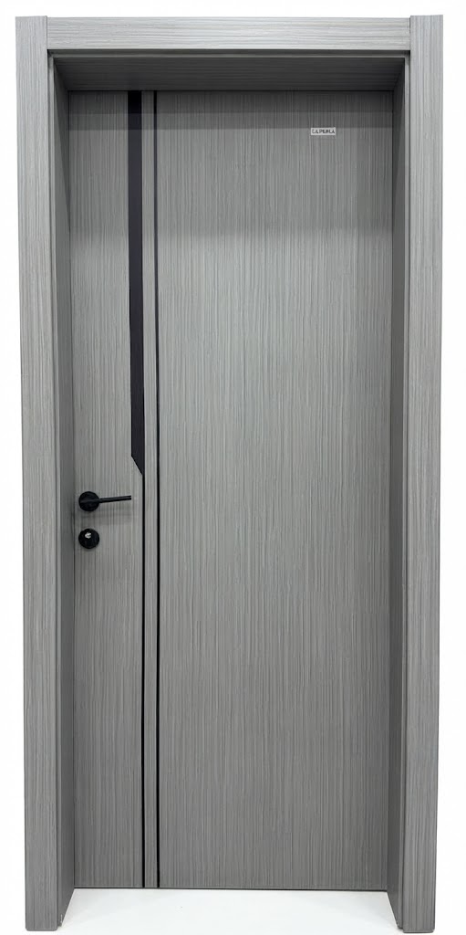 PVC DOOR TN-1028 80*200 W.ARCHITRAVE +HINGE+LOCK ( Fully Waterproof)