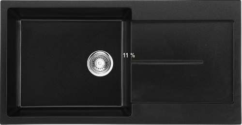 SINK HB8272 - 10050SB BLACK 100*50CM