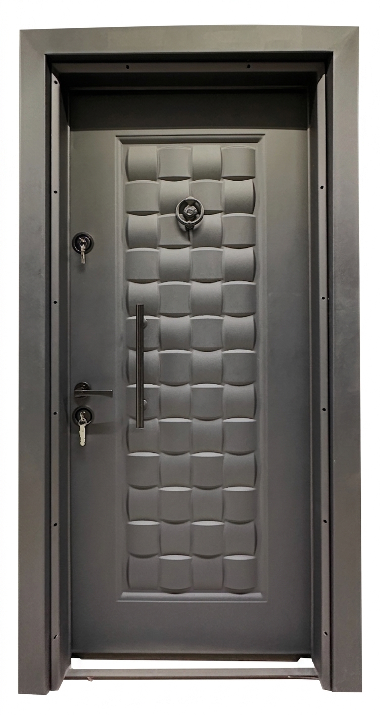 STEEL DOOR M-101 90*200CM RIGHT BLACK