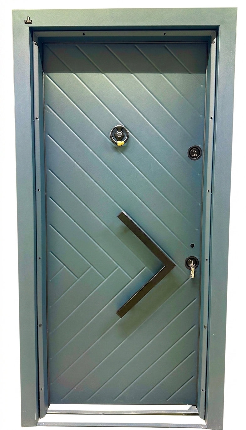 STEEL DOOR M-110 90*200CM LEFT MAT GREY
