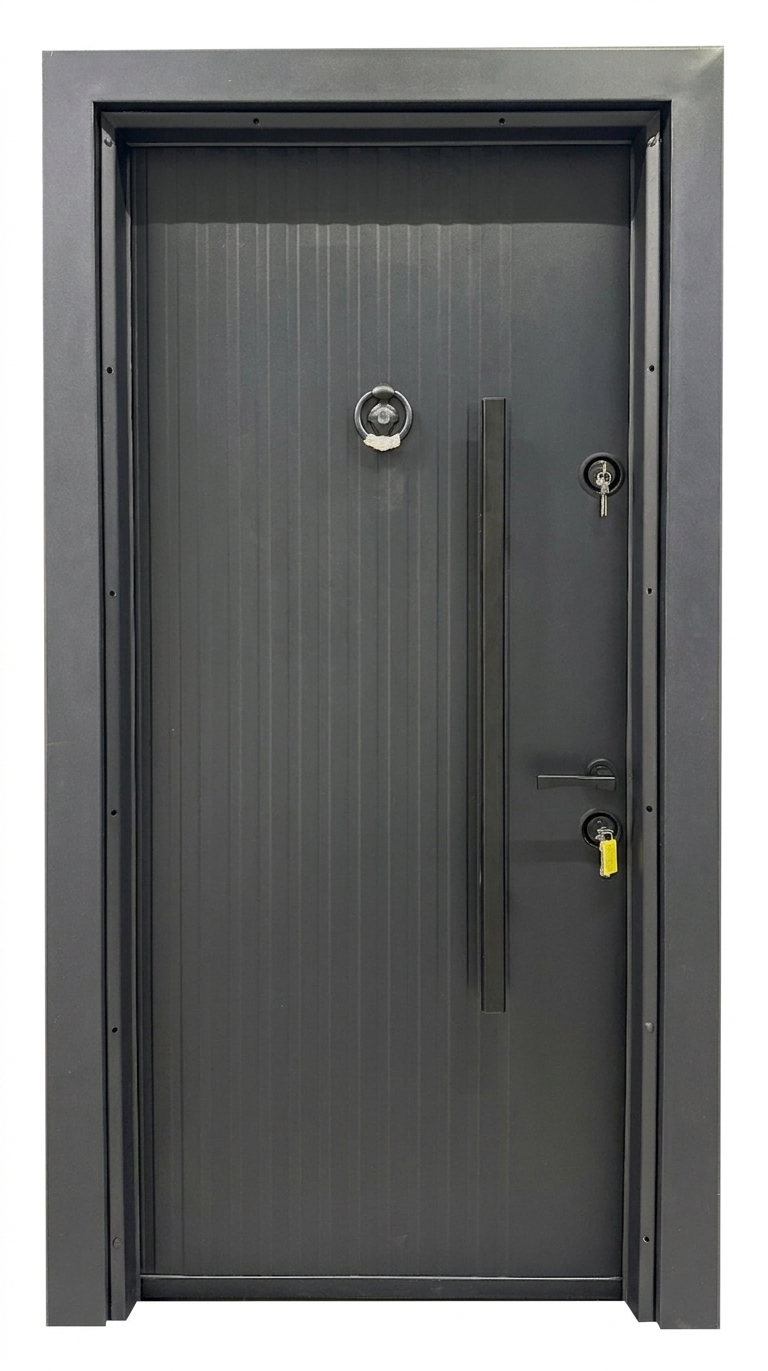STEEL DOOR M-111 90*200CM LEFT M.BLACK